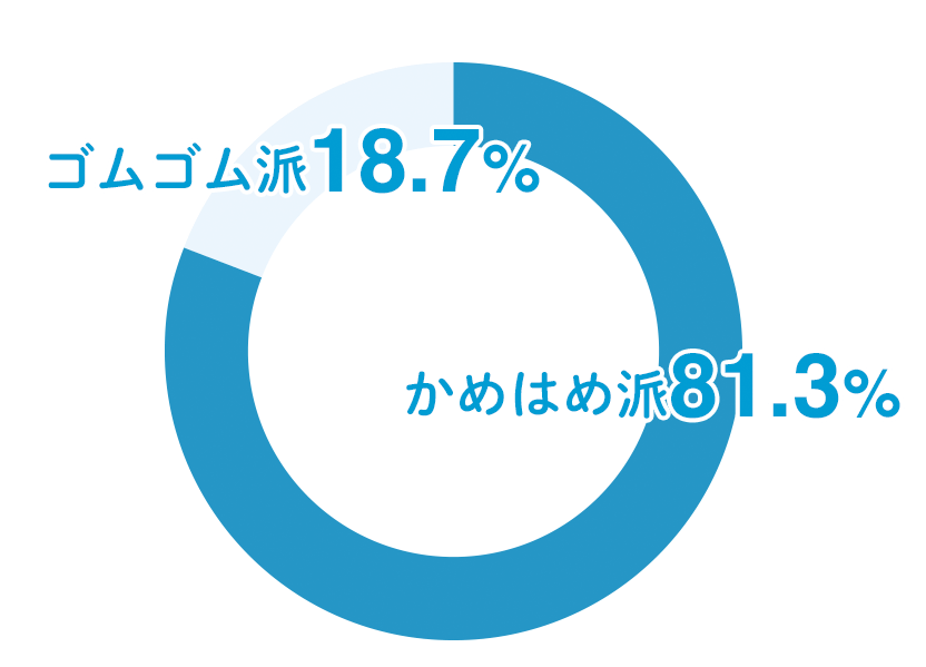 かめはめ派81.3% ゴムゴム派18.7%